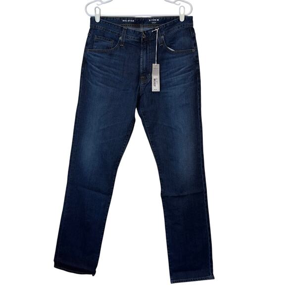 NWT Big Star Men’s B-Type III Easy Denim Jeans Size 31x34 Straight Leg Blue - Picture 1 of 8